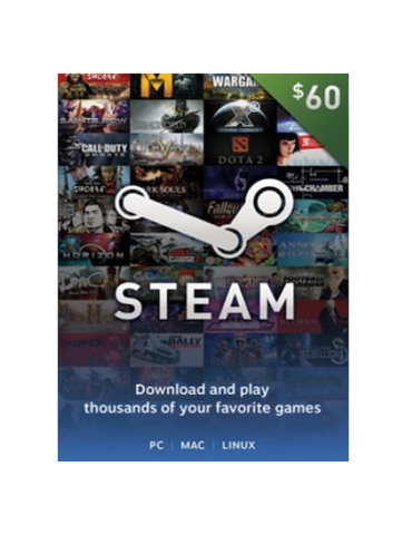 Carte Steam - 60$