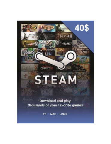 Carte Steam - 40$