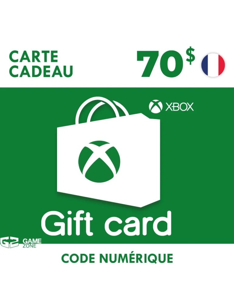 Carte Cadeau XBOX (Euros) - Jeux Video 70€ pas cher
