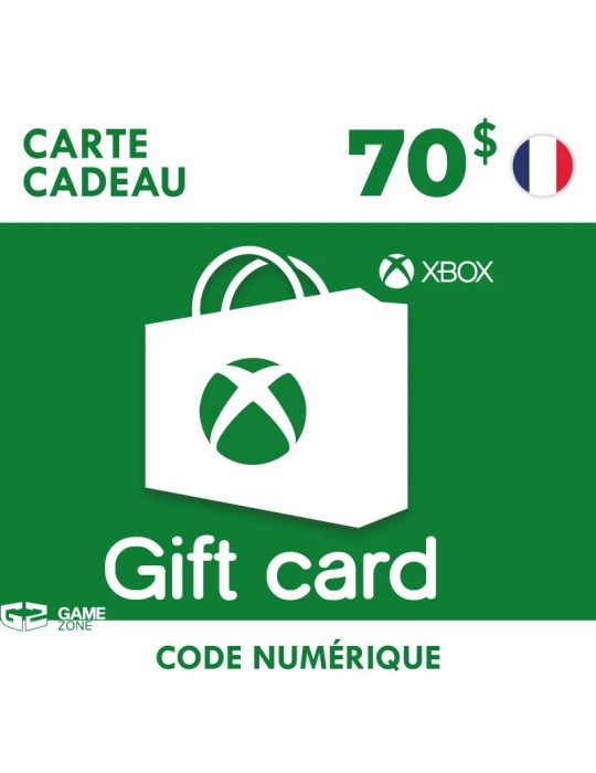 Carte Cadeau XBOX (Euros) - Jeux Video 70€ pas cher