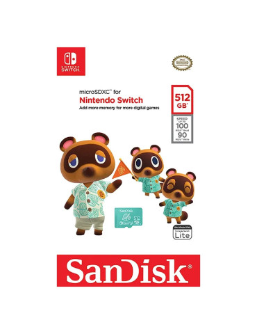 Carte Mémoire SanDisk 512 Gb - Accessoire Nintendo Switch