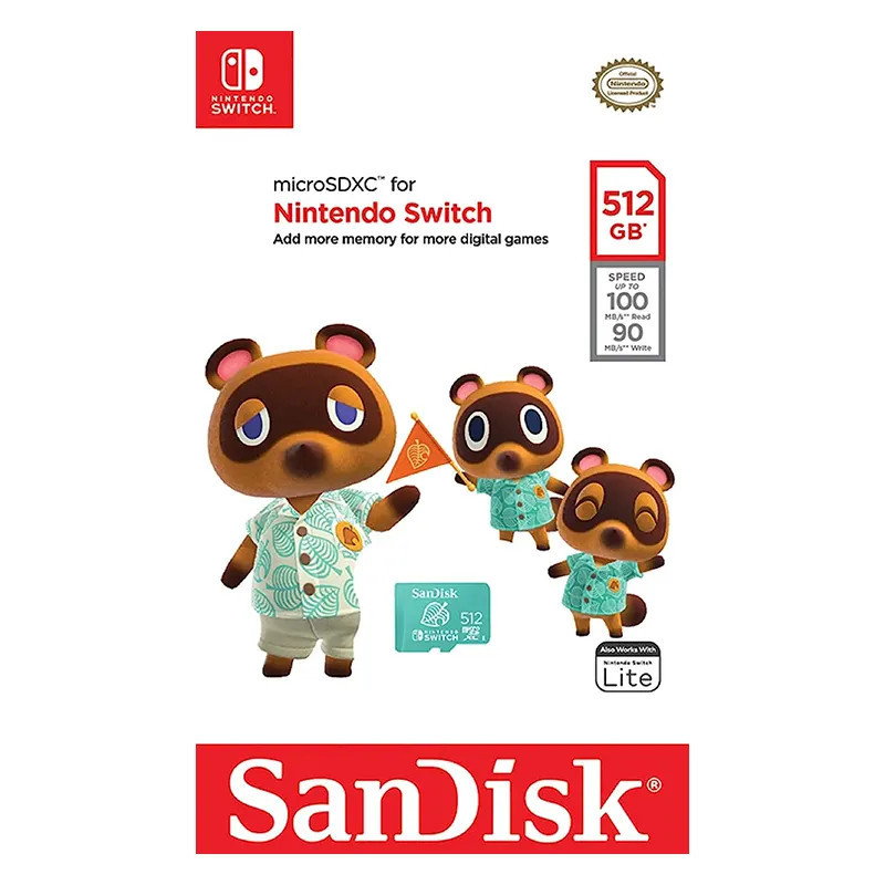 Carte Mémoire SanDisk 512 Gb - Accessoire Nintendo Switch en tunisie