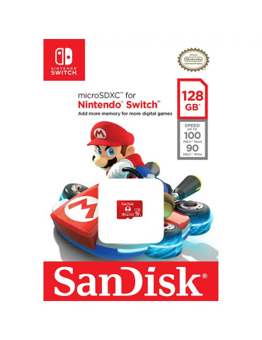 Carte Mémoire SanDisk 128 Gb - Accessoire Nintendo Switch