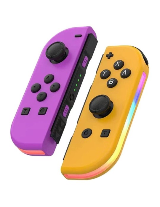Joy Con - Paire De Manettes Nintendo Switch mauve et jaune chez gamezone