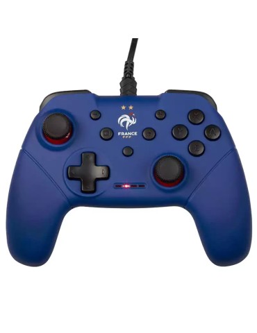 Manette filaire switch et pc bleu - konix