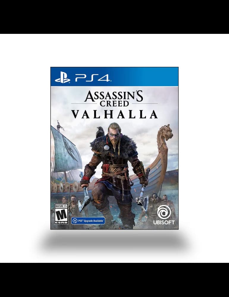 Jeu Ubisoft Assassin's Creed Valhalla sur PS4 en boîtier physique, jaquette standard