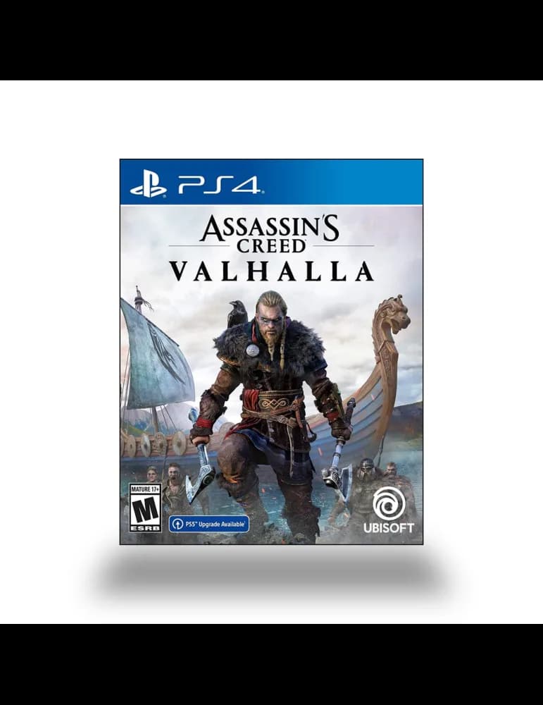 Jeu Ubisoft Assassin's Creed Valhalla sur PS4 en boîtier physique, jaquette standard