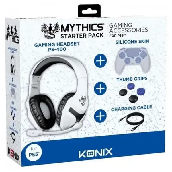 STARTER PACK PS5 KONIX MYTHICS CASQUE+PROTEGE MAN