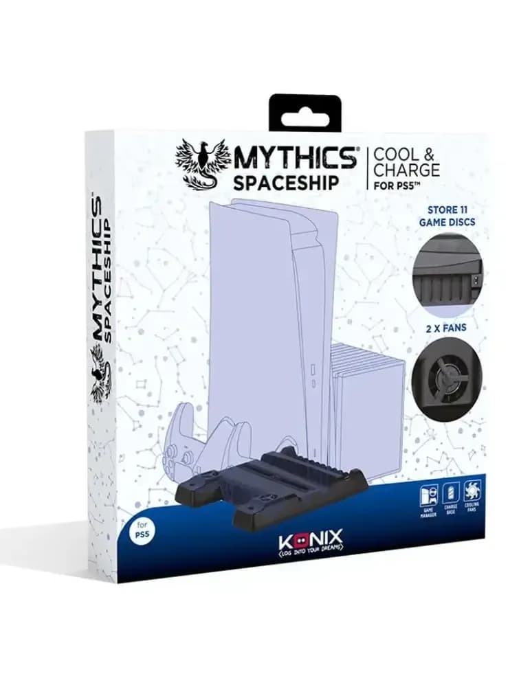 Support de charge et refroidissement Mythics Spaceship pour console PS5 et manettes DualSense