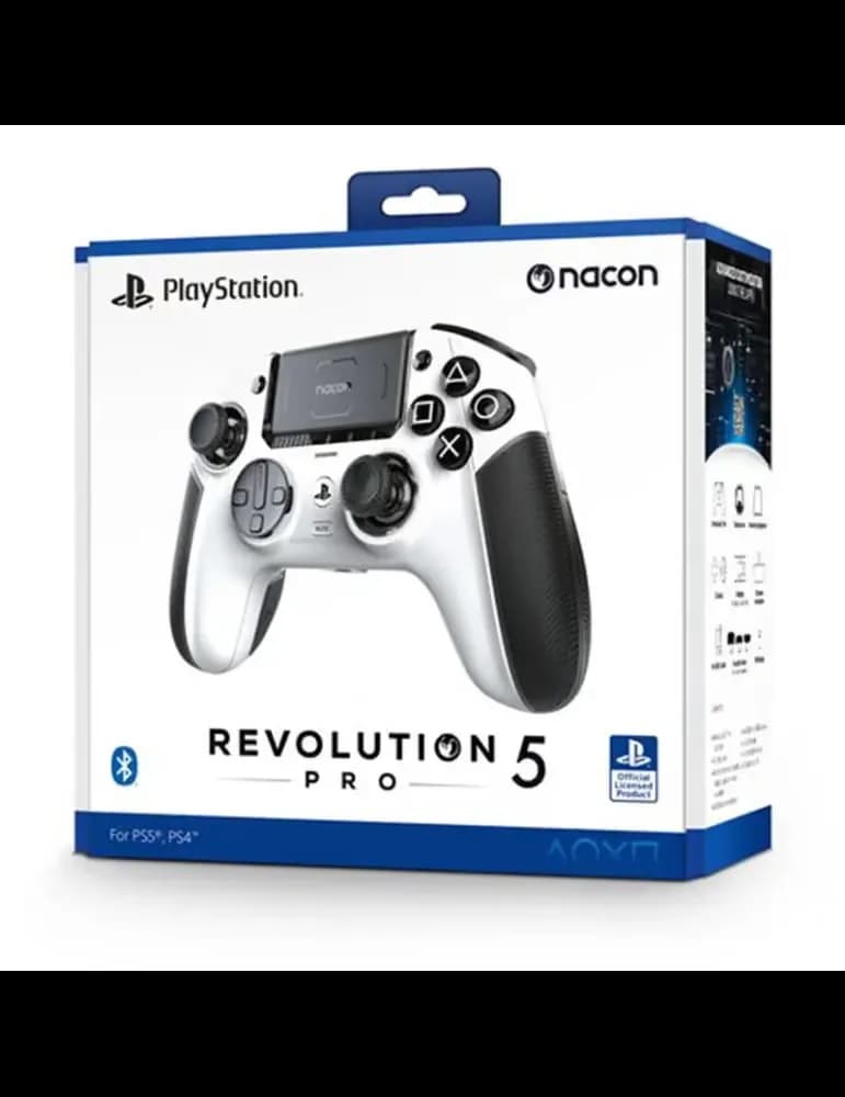 Manette sans fil Nacon Revolution 5 Pro pour PS5, PS4 et PC, coloris blanc