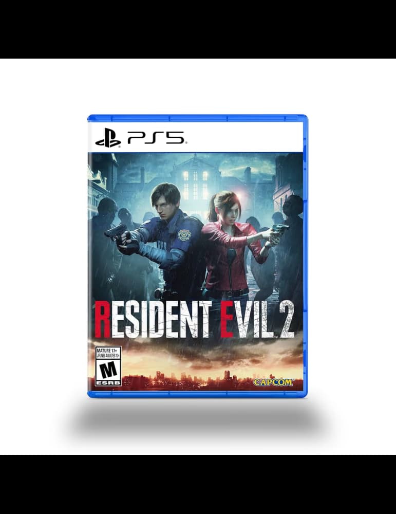 Jeu PS5 Capcom Resident Evil 2, survival horror, édition standard, classification PEGI 18