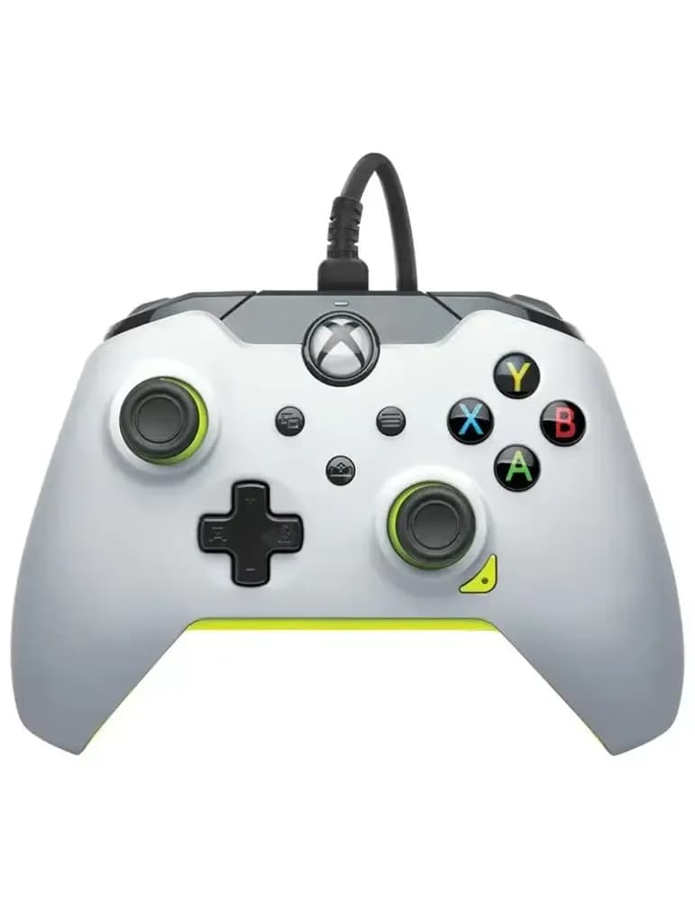 Manette filaire PDP Electric White pour Xbox Series X|S, Xbox One et PC