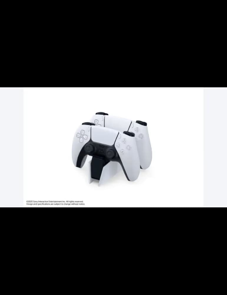 Station de charge Sony pour deux manettes DualSense PS5, blanche