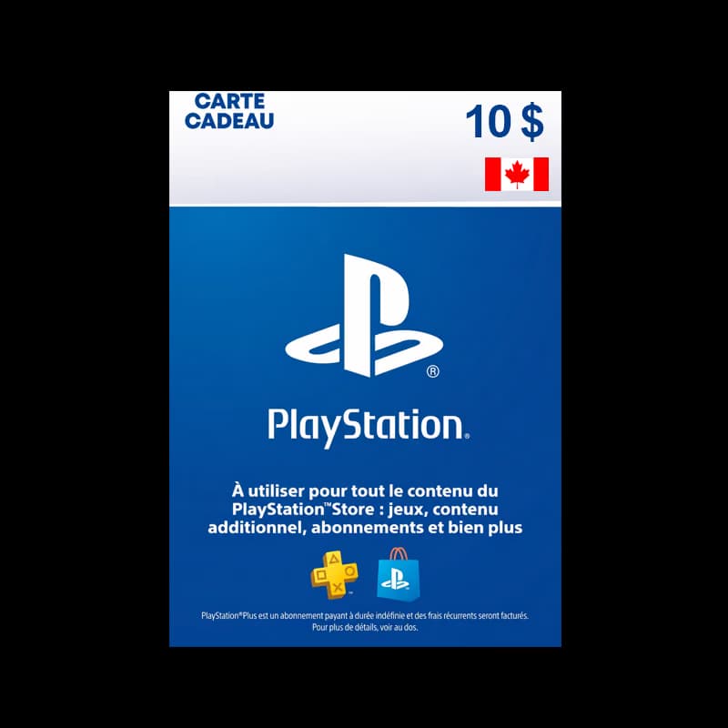 carte PSN canada $10