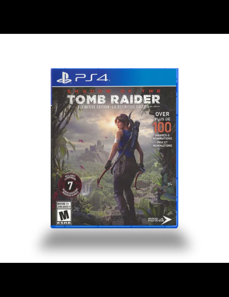 Jeu PS4 Square Enix Shadow of the Tomb Raider Definitive Edition, jaquette PEGI 18