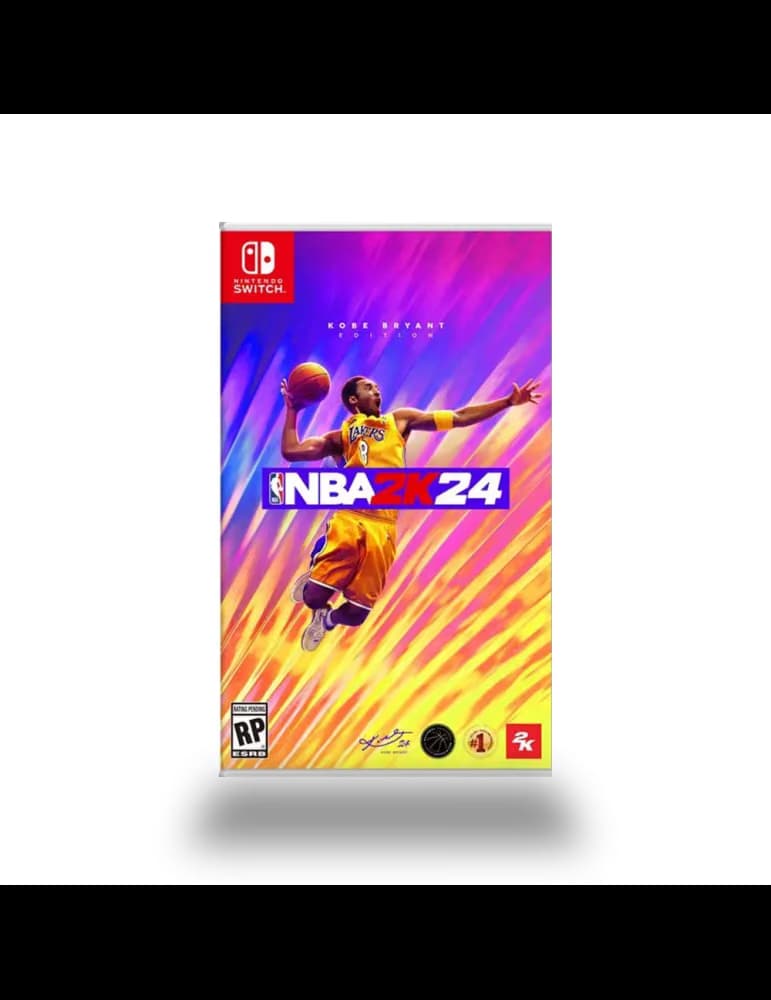 Jeu Nintendo Switch NBA 2K24 Kobe Bryant Edition, simulation de basket, jaquette violette et jaune