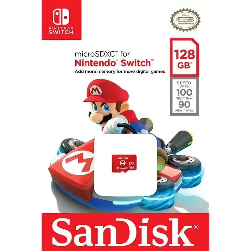 Carte mémoire SanDisk 128 Go pour Nintendo Switch Switch OLED et Switch Lite