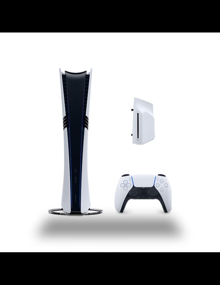 Pack console Sony PlayStation 5 Pro avec lecteur de disque et manette DualSense blanche